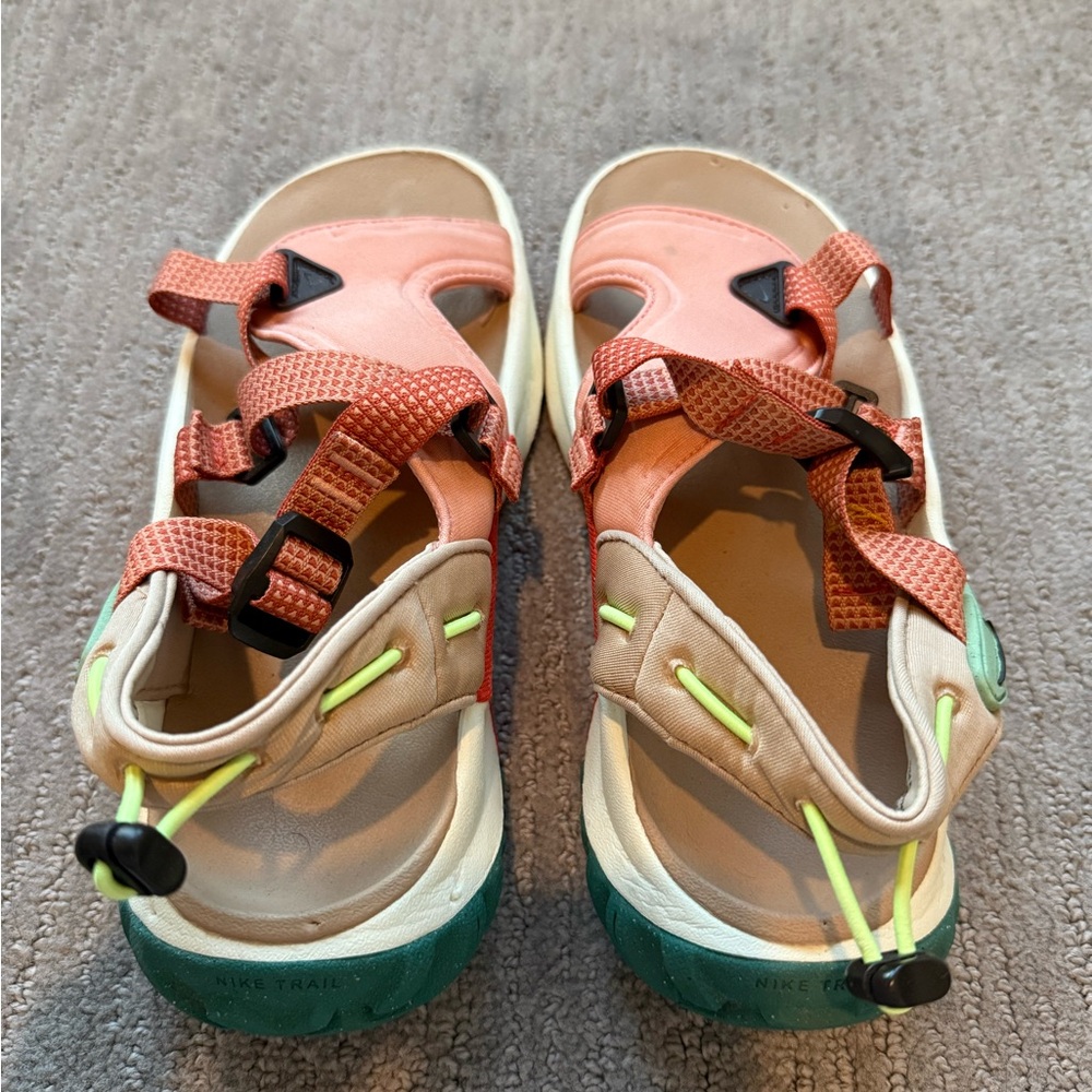 Nike Onetona Coral Beige & Matter Root Pink Sandals with Adjustable Straps - Picture 7 of 10